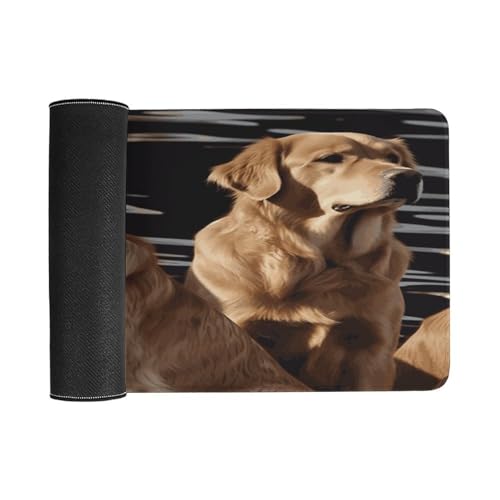 Tapis de bureau Golden Retriever imperméable pour la rentrée universitaire - 3