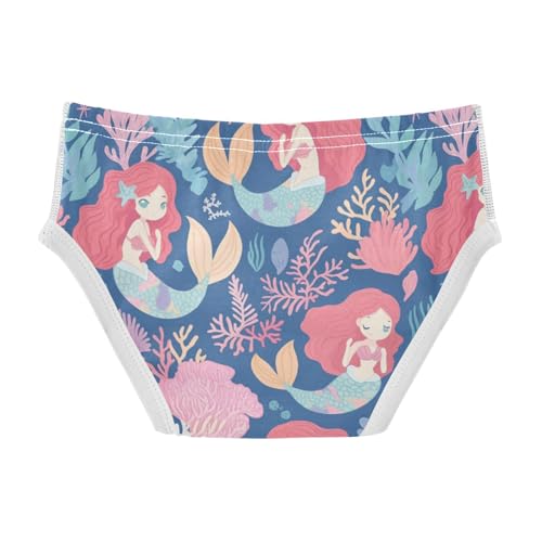 Wusikd Cute Mermaid Boys' Underwear Cotton Coral Reef Boys Briefs Soft Toddler Underwear 2T2