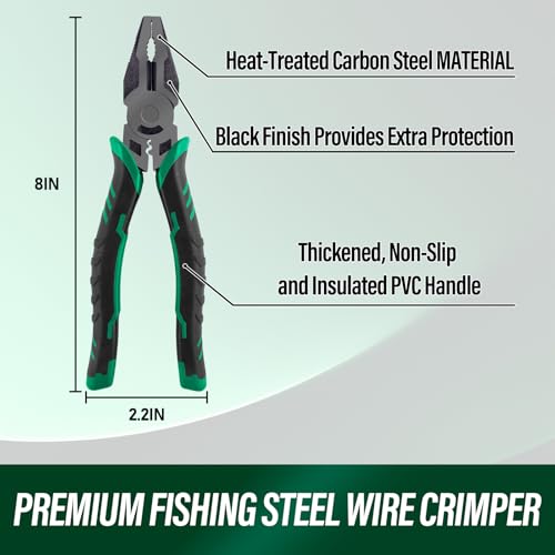 Alwonder línea líder para pesca 32.8 ft con 20 crimpadas miniatura 7
