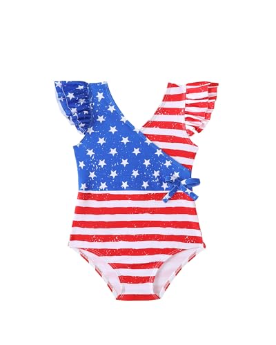 Image of Mioglrie Toddler Baby Swimsuit Girl Bathing Suit Girl 2T 3T 4T 5T 6T Girls One Piece Swimsuits Color Block Swimwear