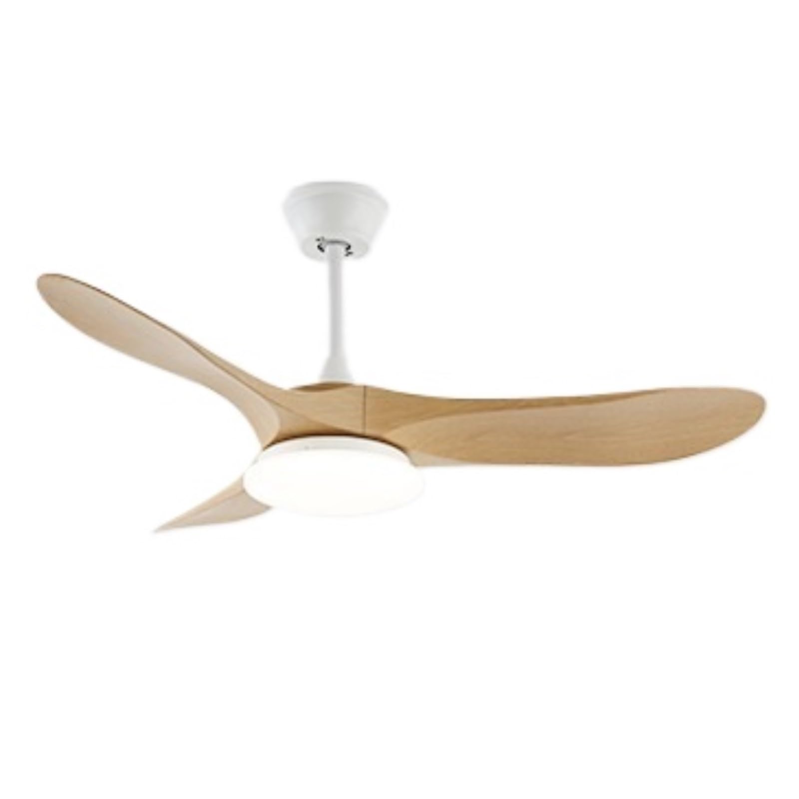 ERETYRET Solid Wood Ceiling Fan Light Wind Electric Silent High Guest Restaurant Quiet Cooling(Yellow,52inch)