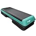 Yes4All LC77 Adjustable Aerobic Step Platform with 4 Risers â€“ Exercise Step Platform/Aerobic Stepper, X-Large, Black/Green