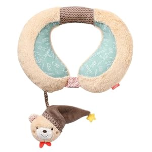 Fehn Nackenstütze Bär Bruno, ergonomisches Nackenkissen für Babys