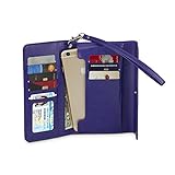 Universal Wallet Case Slim Clutch Folio for iPhone 7 Plus, 7, 6s Plus, 6 Plus, 6, Galaxy S7 Edge, S7, S6 edge, S6, Note 5, 4, More, PU Leather, 8 CARD SLOTS, 2 POCKETS including WINDOW POCKET