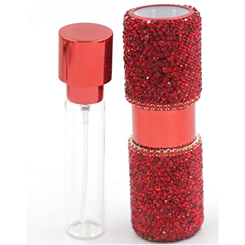 Botella spray portátil de vidrio con rhinestones 15ML miniatura 6