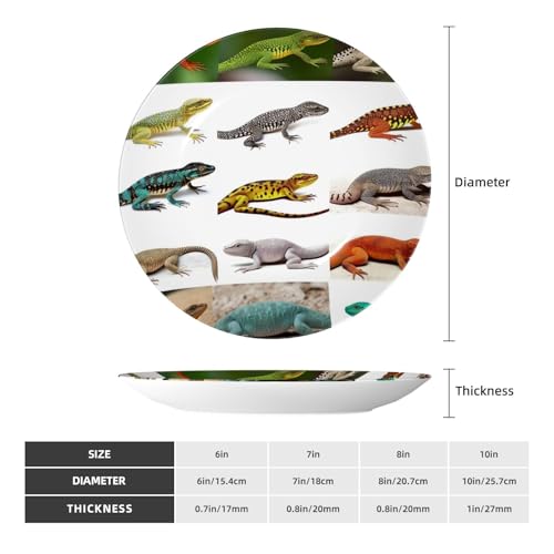 Lézard en porcelaine avec support stable pour décoration sans risque - 3