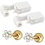 PAIR Gold 4mm Cz Flower
