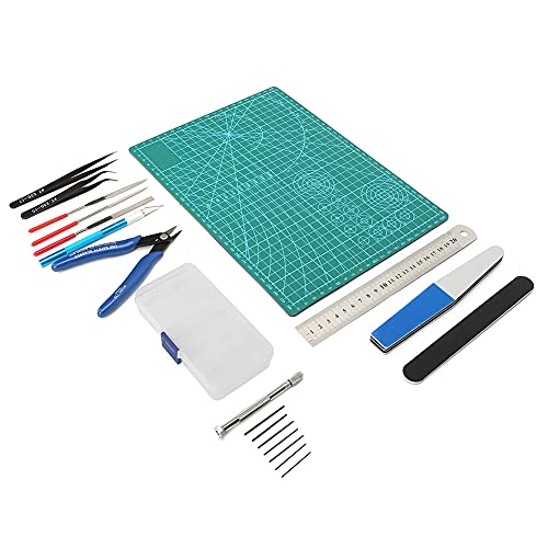 Kit de construction de maquettes avec ciseaux pincettes et règle