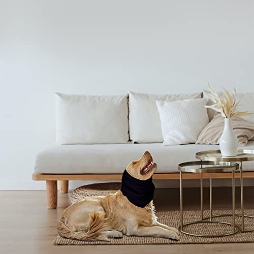 Yolent Quiet Ears For Dogs Anxiety Barking Dog Ear Covers Muffs Snood For Noise 2Pcs Dog Ear Hearing Earmuffs Fireworks Protection Anti Anxiety Dog Hat For Medium To Large Dogs (White+Black) #TOP6