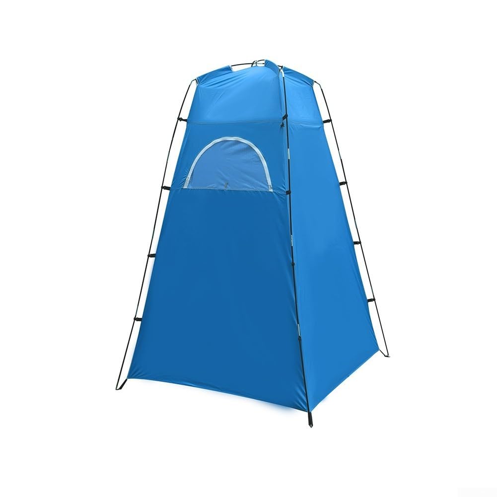 Instant Pop Up Prywatność namiot na zewnątrz kemping kabina prysznicowa przenośna toaleta schronienie wodoodporna tkanina osłona przeciwsłoneczna plaża garderoba 130 x 130 x 210 cm (niebieski)