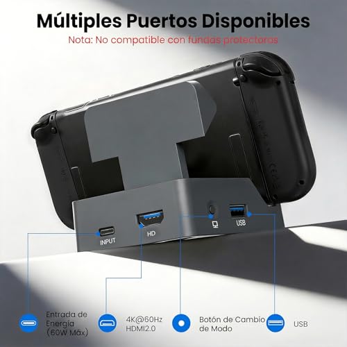 Station d'accueil Switch 2 compatible avec Nintendo Switch 2/1/OLED – vue 2
