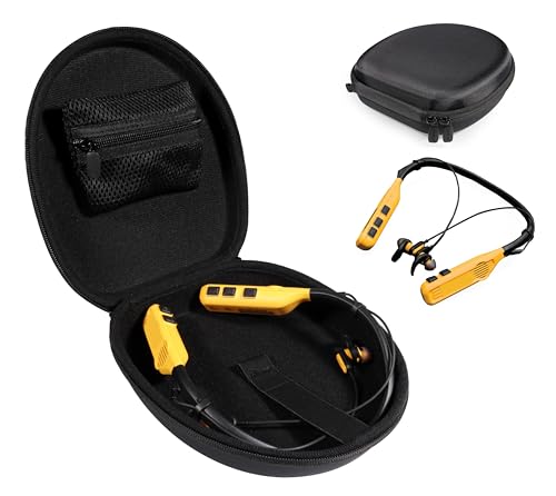 Étui rigide pour casque tour de cou DEWALT noir housse protection haut-parleurs 2 en 1