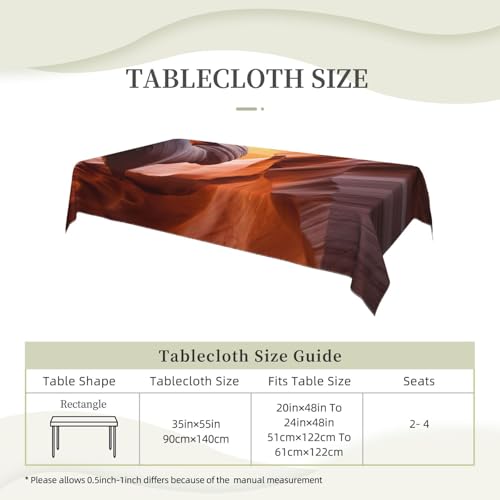 Nappe rectangulaire de qualité supérieure motif Antelope Canyon chic