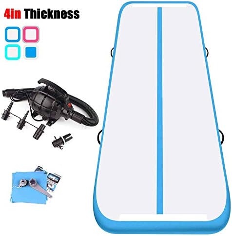KIKILIVE 16ft Air Track Tumbling Mat,Inflatable Gymnastics Airtrack Mat, Air Floor Mat with Electric Air Pump for Training/Cheerleading
