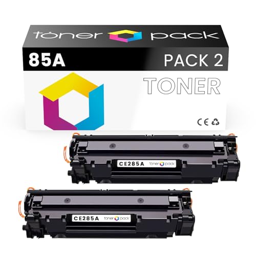 TONER PACK CE285A Cartuchos de Tóner Compatible para HP 85A LaserJet Pro P1102W P1102 M1132 M1217NFW M1132MFP M1210 M1212 M1212NF (2 Unidades)