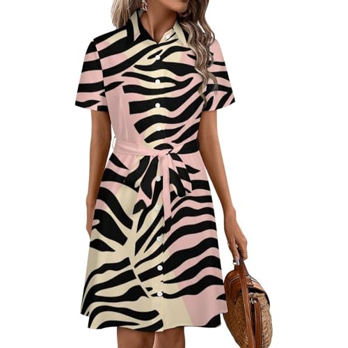 zebra print and pink dress velumair Casual Dresses for Women Abstract Button Down Shirt Short Sleeve Summer Dresses with Belt S : Clothing, Shoes & Jewelry luxury crochet dress KissProm V-Neck Ruched A-Line or dress it up Size:18.5