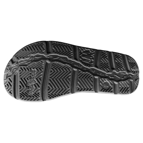 NUUSOL Unisex Youth Cascade Flip Flop, Youth Lightweight EVASOL Foam Footwear, Eclipse Black, Youth 14