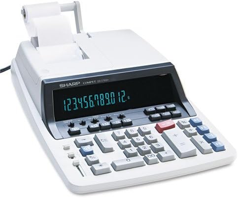 Sharp Qs2760h Qs-2760H Two-Color Ribbon Printing Calculator Black/Red Print 4.8 Lines/Sec