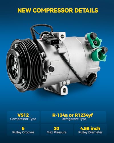 Image of PHILTOP C2920 Air Conditioner AC Compressor with Clutch for Hyundai Elantra 2013, 2011-2012 1.8L,Elantra GT 2013,Elantra Coupe 2013