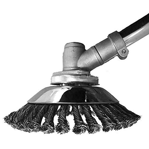 LYUBK Head Twist Knot Steel Wire Wheel Brush Disc for Lawn Mower Grass Cutter Trimmer