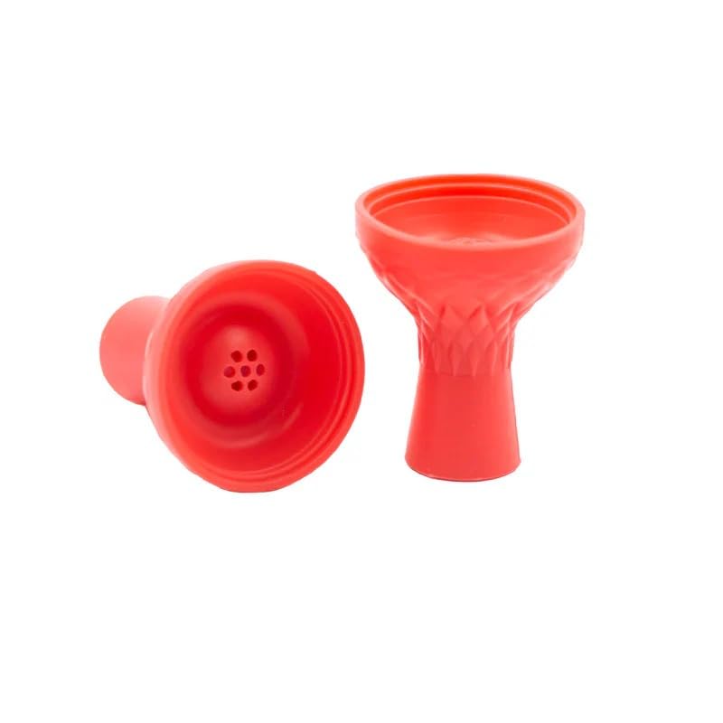 CYRIL Silicone Hookah Bowl Classic Large 4 5-inch Diameter Red Color Heat-Resistant Easy to Clean Universal Fit for