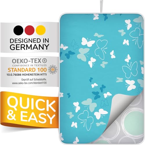 smart&gentle Bügelmatte für Dampfbügeleisen 100x65cm Designed in Germany - rutschfeste Bügelunterlage für Tisch Bügeldecke für Tisch mit Hitze- und Feuchtigkeitsschutz