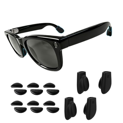 Ray-Ban Meta Smart Glasses Gen 1 & 2�p�̃V���R�����C���[�O���b�v���m�[�Y�p�b�h | ����~�߃C���[�t�b�N2�g�A�m�[�Y�p�b�h6�g�A�E�F�C�t�@�[���[�X�J�C���[�w�b�h���C�i�[�ALdeal�A����g�p&�X�|�[�c�p
