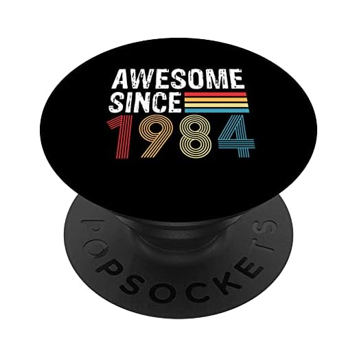 Impresionante Desde 1984 Cumpleaños 1984 Vintage 1984 PopSockets PopGrip Intercambiable