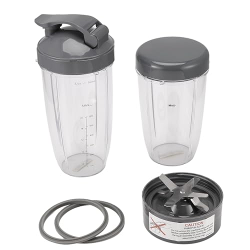 Feriany Piezas De Repuesto para Licuadoras para Licuadoras 600W / 900W / Pro - Cuchilla Extractora Y Tazas Enormes De 32 Onzas Y Tazas Enormes De 24 Onzas