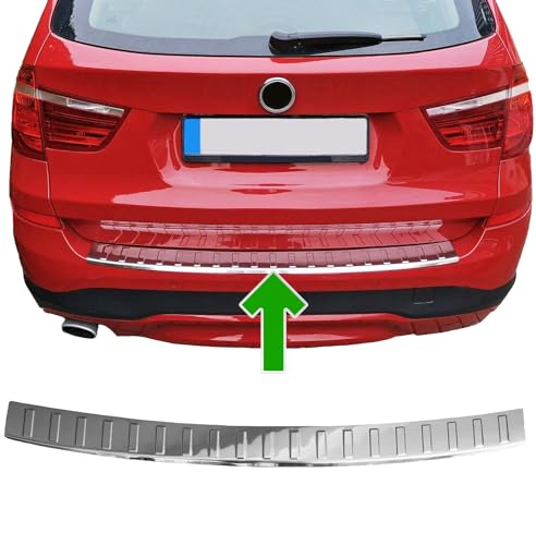 INLY Protezione Paraurti Posteriore In Acciaio Inox Opaco - Compatibile Con BMW X3 F25 (2010-2017)