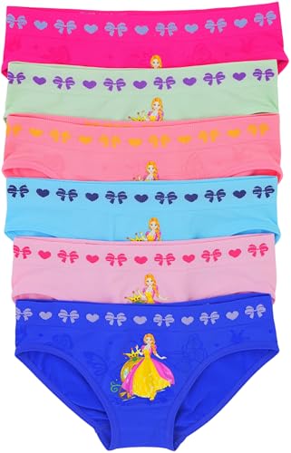 ToBeInStyle Girls’ Pack of 6 Adorable Microfiber Stretch Classic Bikini Panty Underwear3