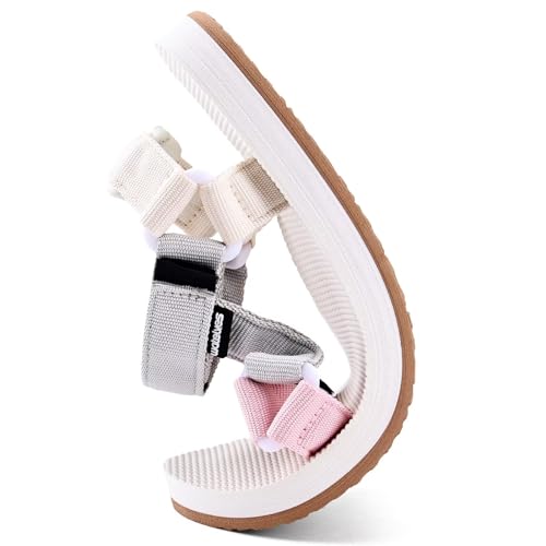 Image of WateLves Womens-Sport-Sandals Hiking Sandals with-Arch-Support Webbing-Outdoor-Beach-Water-Sandals for Travel-Walking-Trekking-Camping