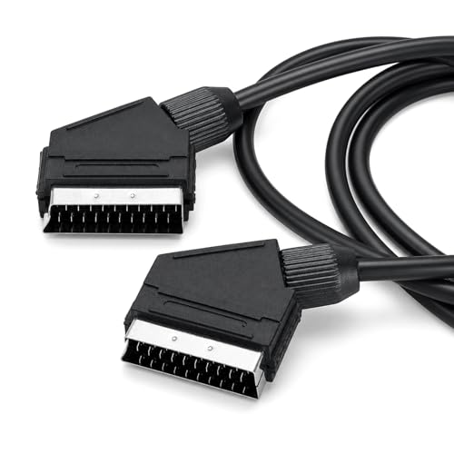 HENGBIRD Cable Euroconector 2 Unidades 1,5 m, euroconector 21 pines Macho a Macho, cable euroconector de Audio y Vídeo para TV, Reproductor DVD, Receptor y Videograbador