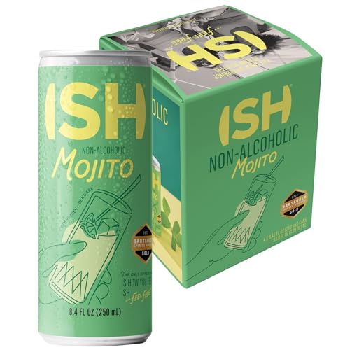 ISH Mojito Non-Alcoholic Canned Cocktail, 4 Pack