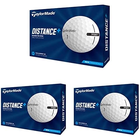TaylorMade Bola de Golf Distance+ de 2 Piezas con Cubierta de Ionómero Cover