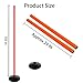ASENVER Orange Soccer Agility Poles Set Detachable Sports Trainning Speed Pole Slalom Poles with Rubber Base Sport Traning Equipment (4.9 FT, Pack of 12)