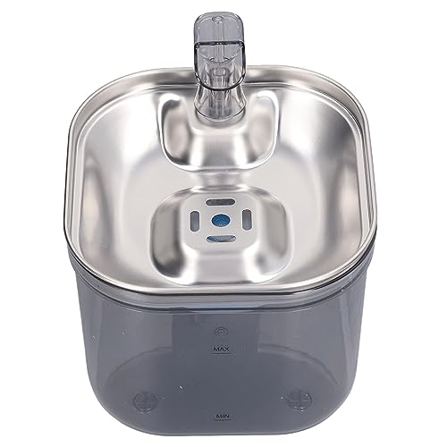 Fuente de agua automática para mascotas acero inoxidable miniatura 4