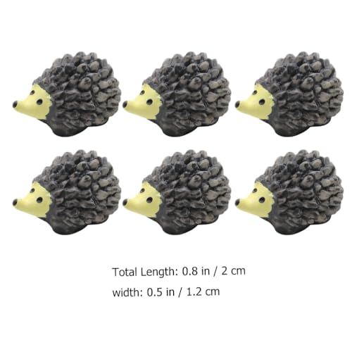 Angoily Resin Hedgehog Figures Mini Animal: 20 Pieces Lawn Hedgehog Statue Fairy Garden Lawn Landscape Animal Figure Sculpture 1. 2 cm - Image 3