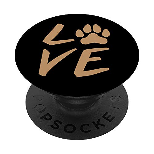Dog Owner Gifts Love Dog Paw Print Animal Paw Dog Lover Gift PopSockets PopGrip Interchangeable