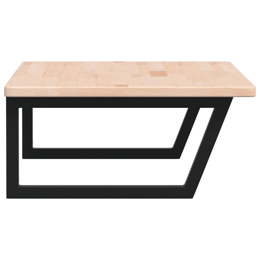 Piano lavabo con supporto in acciaio e rovere massiccio, 100 x 60 x 2,5 cm, montaggio a parete, portata fino a 100 kg, salvaspazio, per bagno e WC degli ospiti