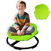 Crubel Spinning Chair for Autism, Sensory Spinning Chair with Non-Slip Base, Autism Swivel Seat & Sit and Spin for Kids - 220 lbs Capacity, Sensory Integration Training Tool (KL-Green)