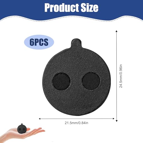 wilcractk 6 remblokken voor elektrische step en fiets/mountainbike, kopervezel, zwart, krachtige remmen, geschikt voor bergpaden en stadsgebruik - Afbeelding 3