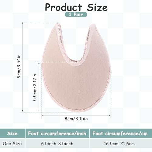 Image of 1 Pair Soft Ballet Toe Pads Foot Care Toe 3.54 x 3.15inch High Heels Toes Caps Toes Pads for Pointe Shoes,Forefoot Wrap Pad for Women Girls,Half Pad, Sponge Insoles