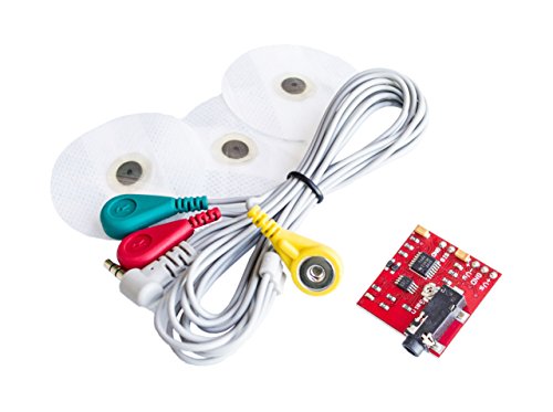 Image of Robocraze EMG Muscle Sensor Kit for Arduino & Biomedical Projects | DIY Muscle Signal Sensor Module with Professional EMG Cable | Bioelectric Activity Detection for Robotics & STEM Learning