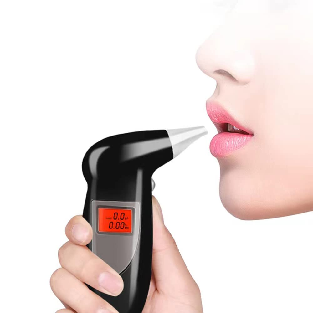 Éthylotest électronique CAM2 - Écran LED, 5 Embouts Jetables, Plage 0.00-0.19% BAC, Précis Au 0.01%