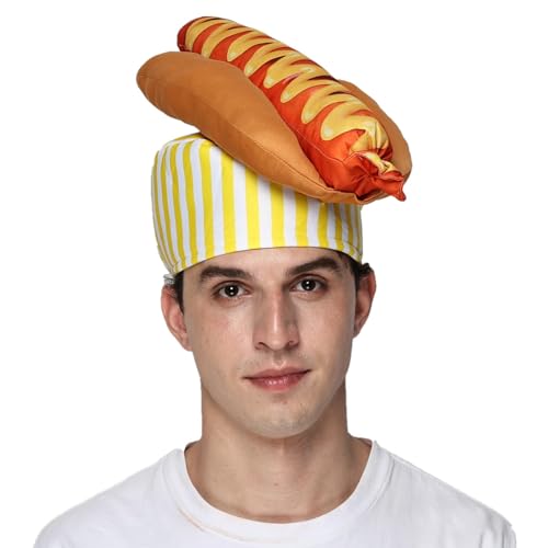 EraSpooky Chapstes de hot dog drôles adultes accessoires de costumes de fête alimentaire pour les femmes