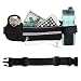 Running Belt Fanny Pack Sharko Waist Pack Pockets with Water Bottle Holder Waterproof Reflective Sport Belt Pouch Bag for iPhone 7 6S Plus Samsung Key for Running Hiking Cycling Travelling Gym(black)