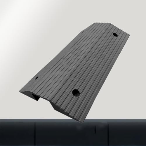 Rubber Bridge Ramp for Threshold Transition Entry Ramp, Heavy Duty Driveway Curb Ramps Non Slip Wheelchair Ramp 2.36