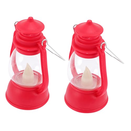 INOOMP 2 piezas Linterna de Vintage Portátil para Camping Lámpara Multifuncional Resistente con Asa para Decoración y