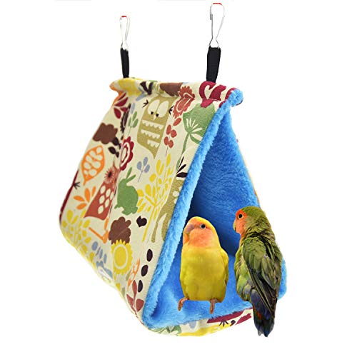 MUYAOPET Parrot Hammock Birds Nest Warm Plush Hanging Cage Tent for Birds Parrot